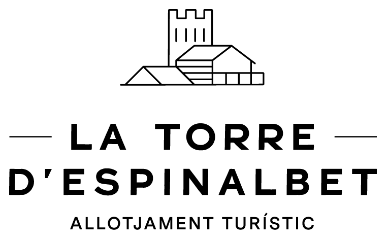 Logotip vertical de La Torre d'Espinalbet. Allotjament Turístic.